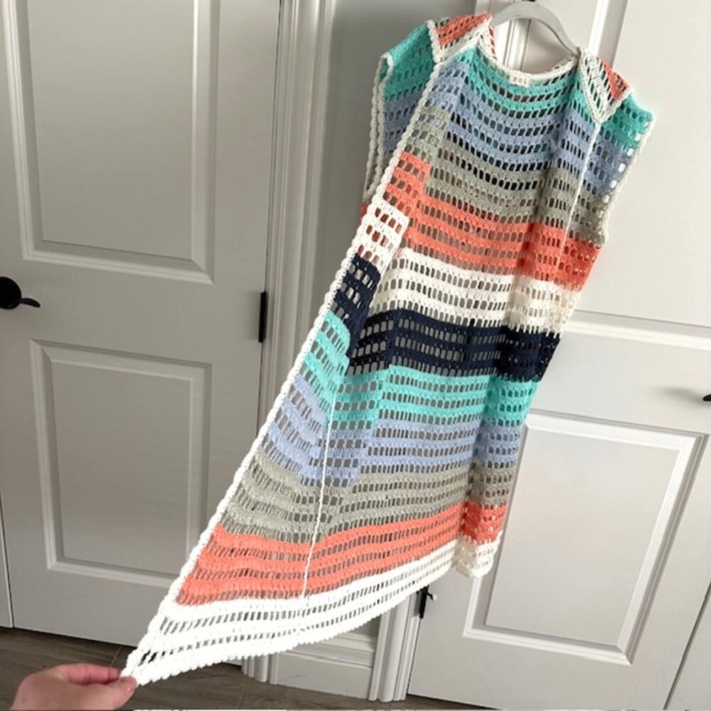 POL Crochet Hooded Boho Cardigan NWOT Size: Small (Oversized) - Picture 4 of 10